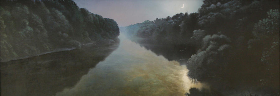 Moonlight on the Great Pee Dee Painting by Blue Sky