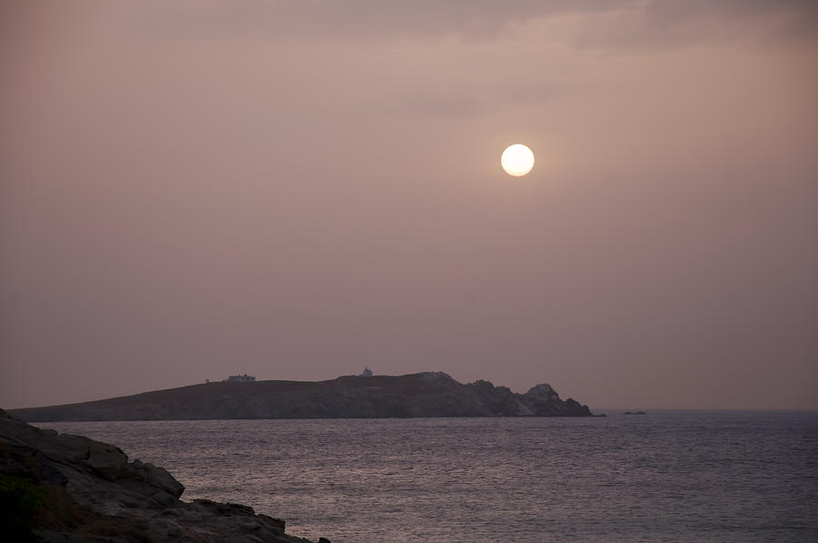 Moonlight over Mykonos Greece Photograph by Brenda Kean