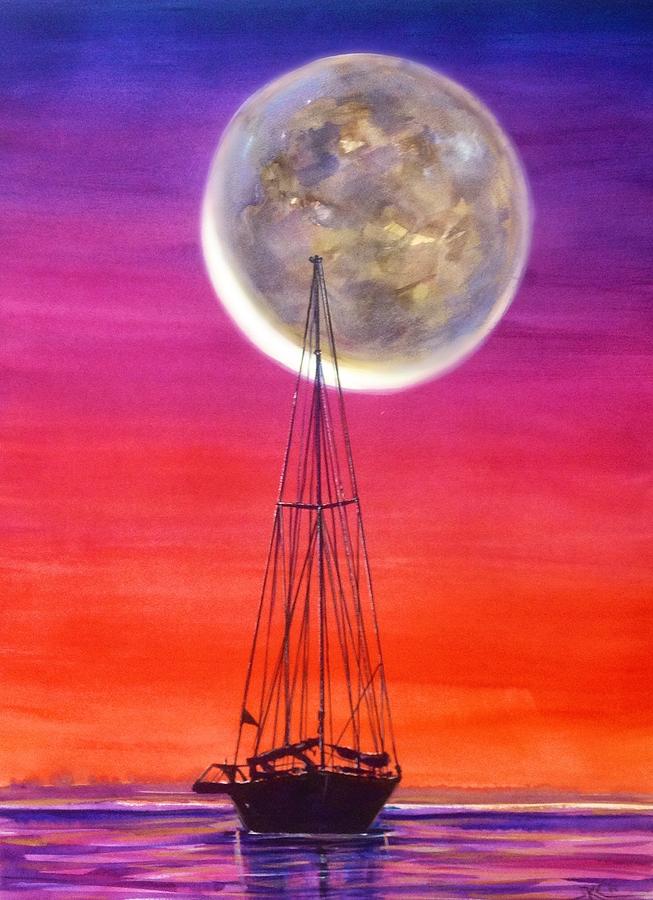 Moonlight sonata Painting by Katerina Kovatcheva