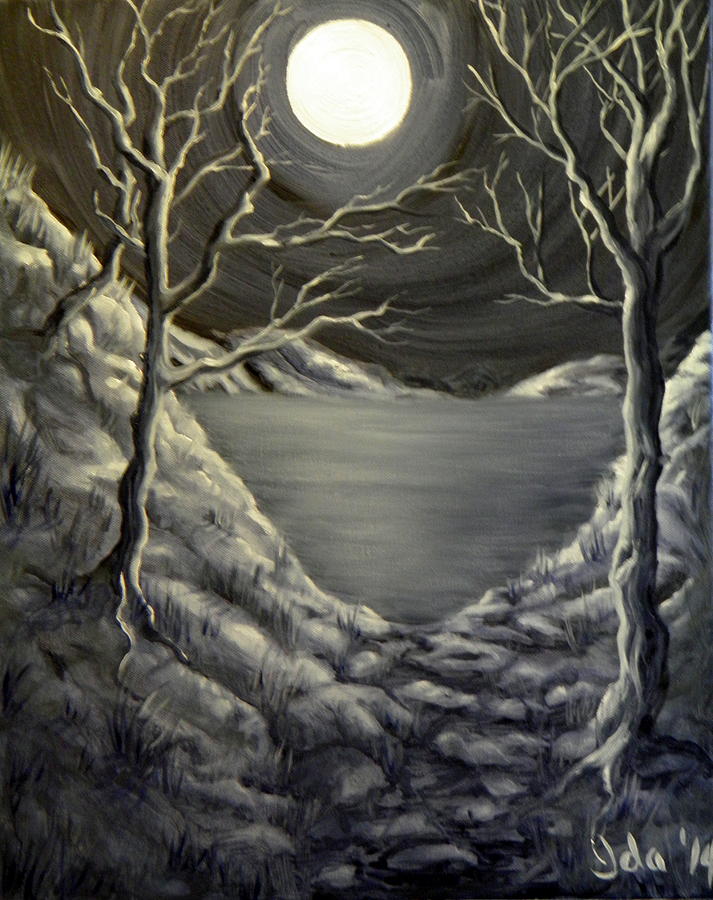 Moonlight Waltz Painting by Ida Eriksen