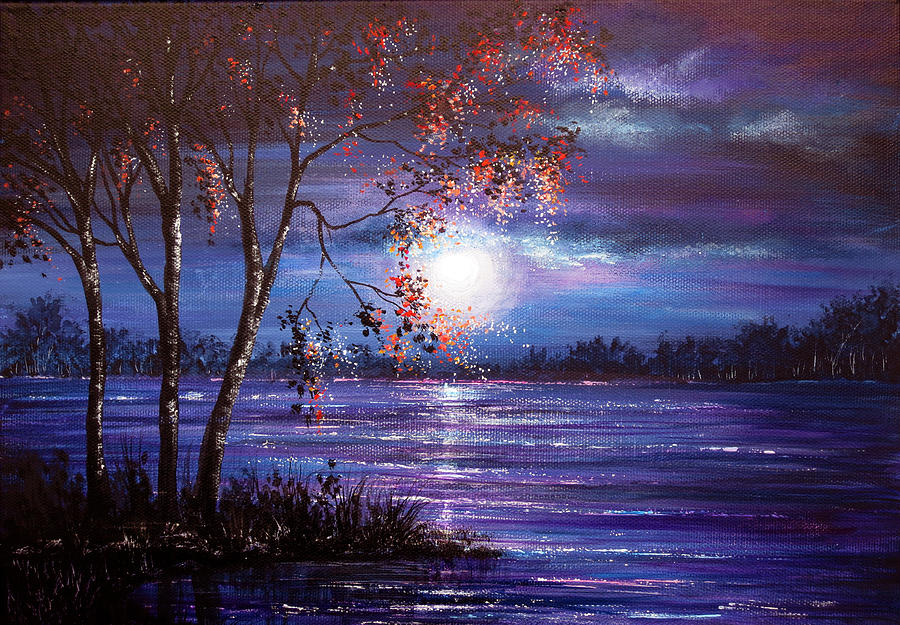 Magic Painting - Moonlight Waters by Ann Marie Bone