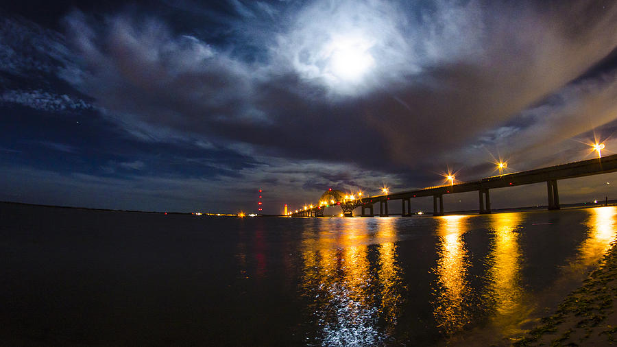 Bridge Photograph - Moonlit Bridge by Andrew  Craig