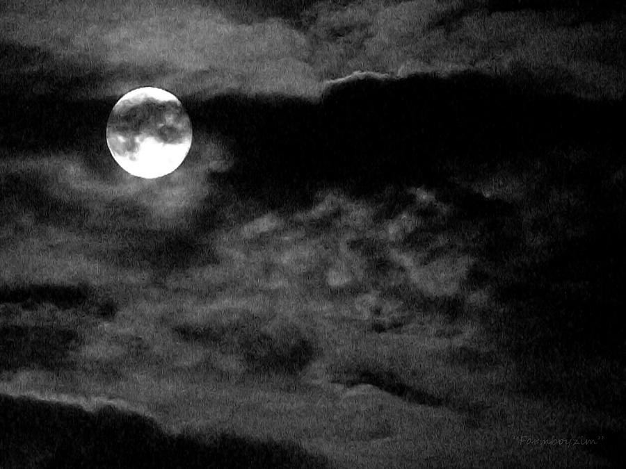 Moonlit clouds Photograph by Harold Zimmer