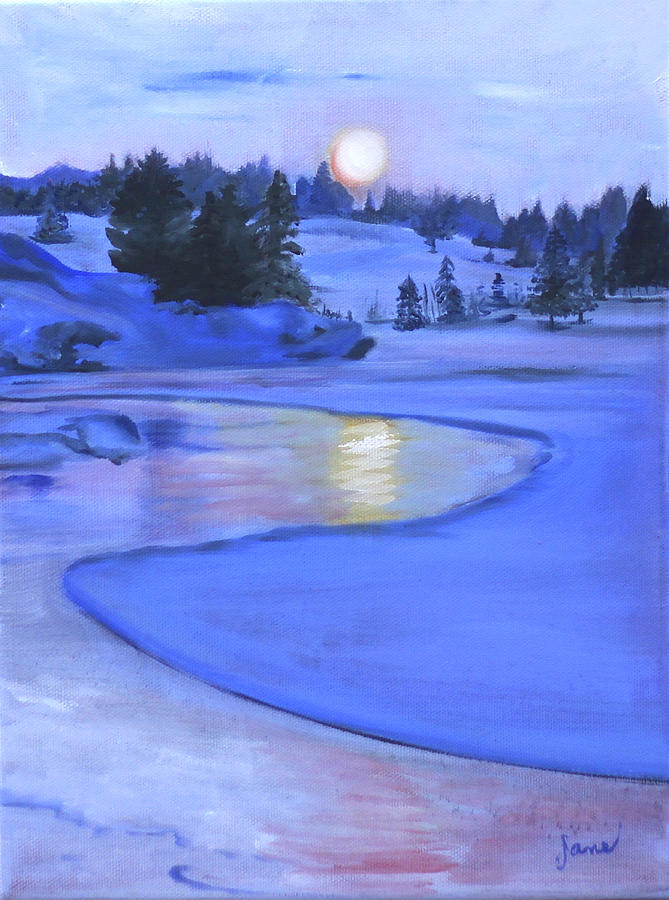 Moonlit Painting by Nila Jane Autry