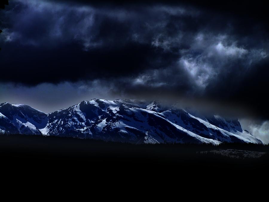 Mountain Photograph - Moonlit Mountains by George Cousins