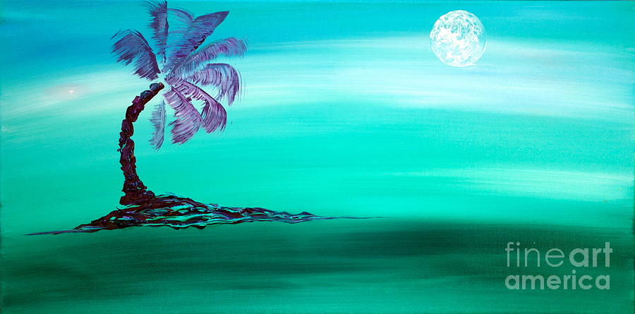 Moonlit Palm Painting