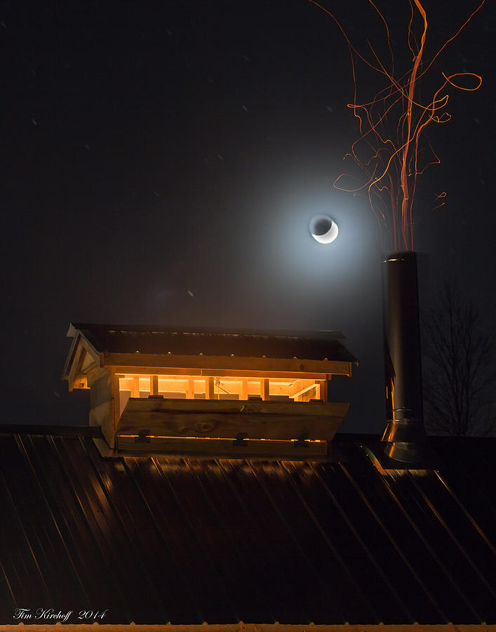 Moonlit Sugarhouse Photograph by Tim Kirchoff