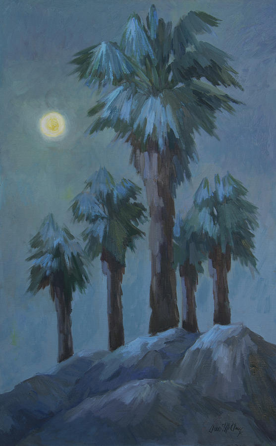 Desert Painting - Moonrise 2 by Diane McClary