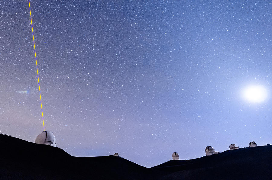 Moonrise Above Mauna Kea Observatory Photograph by Jason Chu
