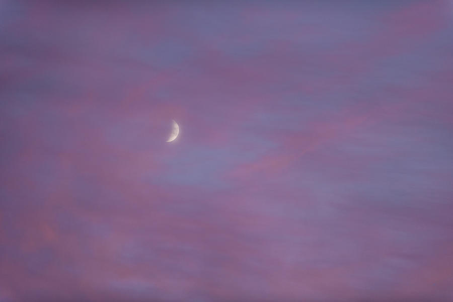 Moonrise At Sunset Photograph