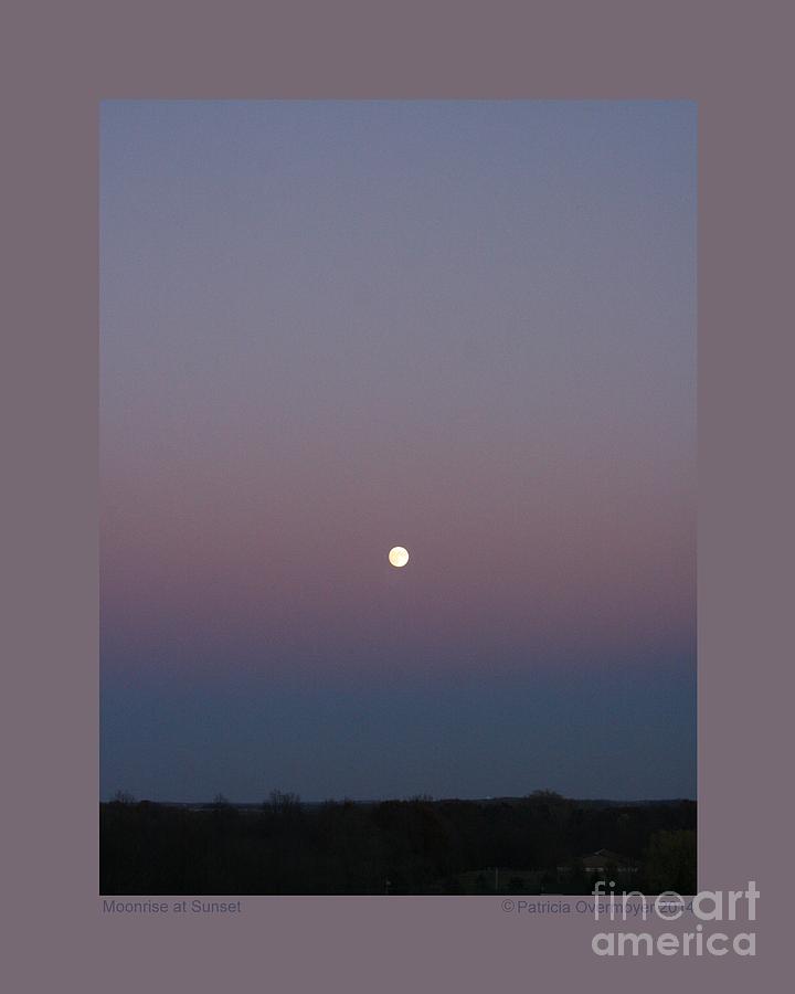 Moonrise at Sunset Photograph by Patricia Overmoyer