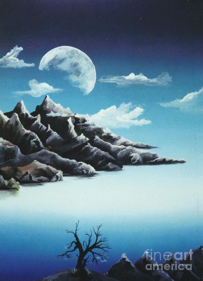 Moonrise Painting by David Neace