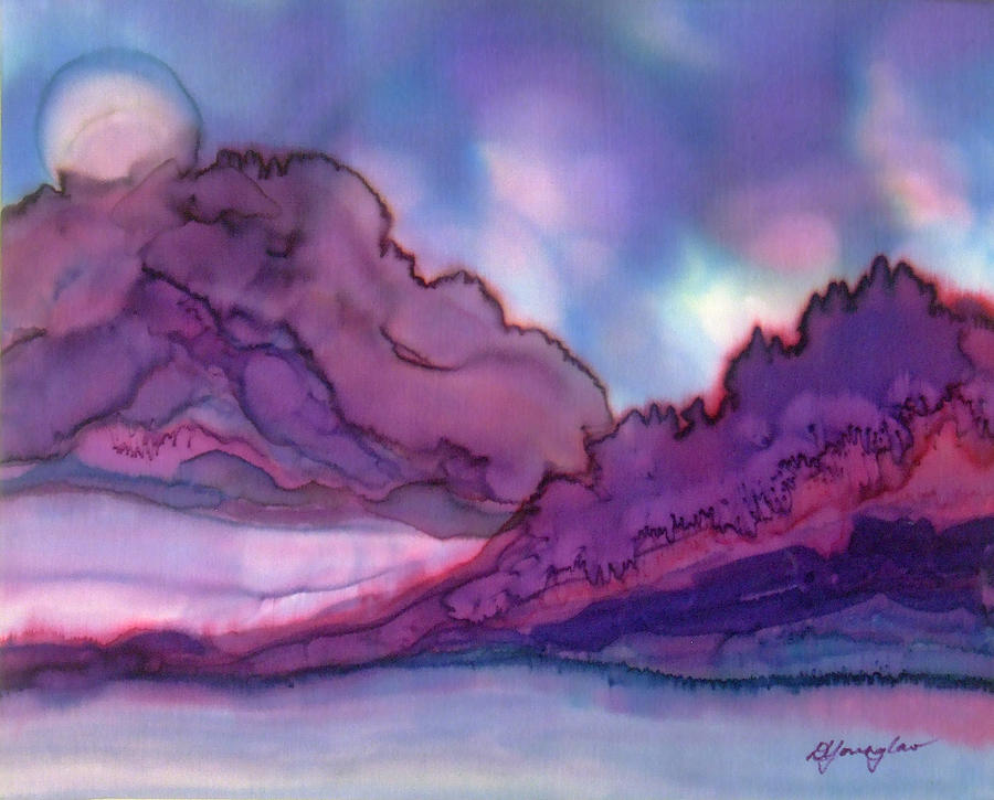 Abstract Painting - Moonrise by Deborah Younglao