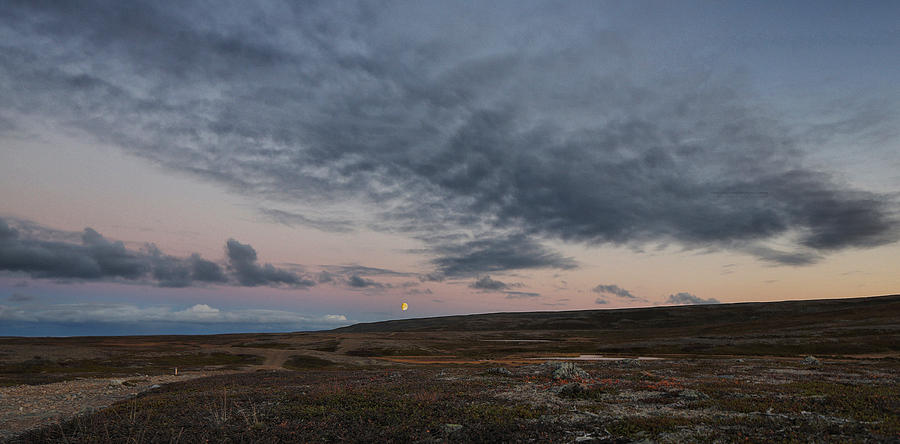 Moonrise in Komagelvdalen Photograph by Pekka Sammallahti