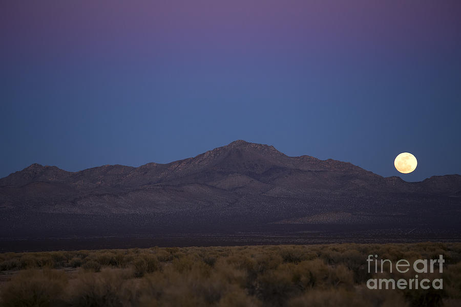 Moonrise in the Mojave Desert Photograph by Jim West