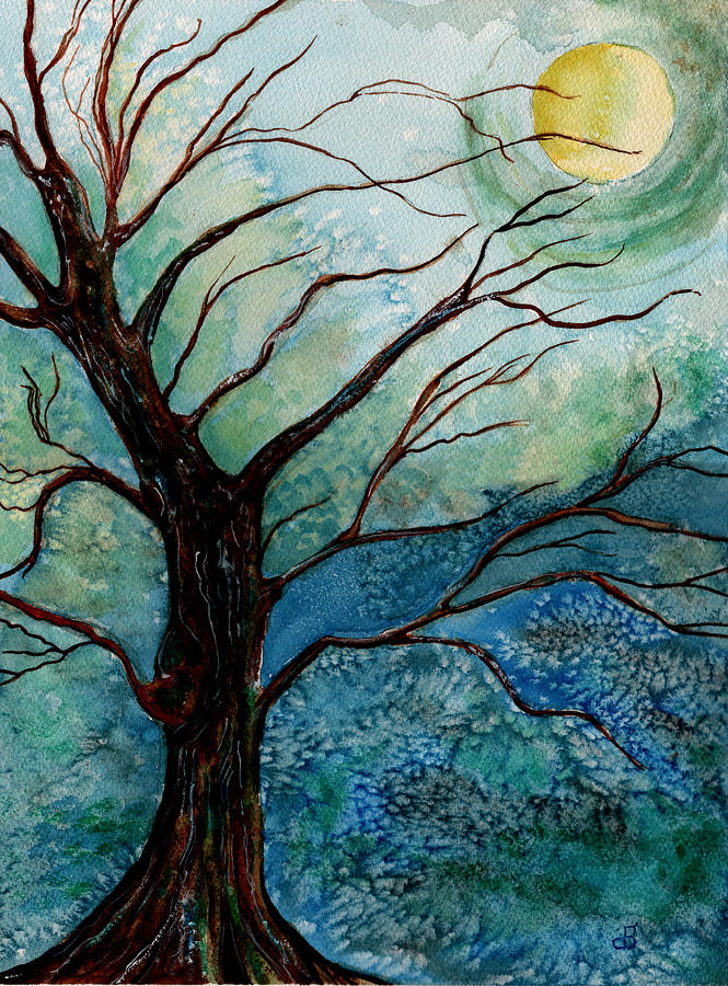 Moonrise In The Wild Night Painting