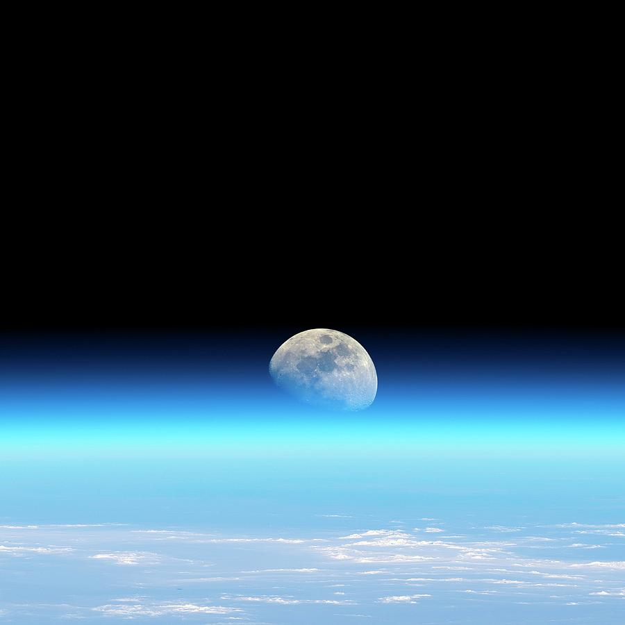 Moonrise Over Earth Photograph by Detlev Van Ravenswaay