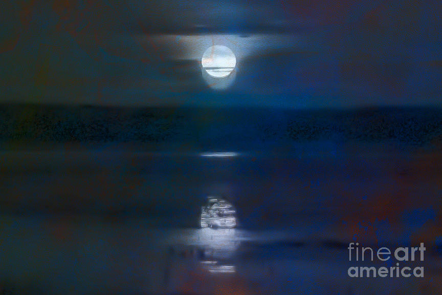 Moonrise over Lake Jackson 1 Photograph by Gerald Grow