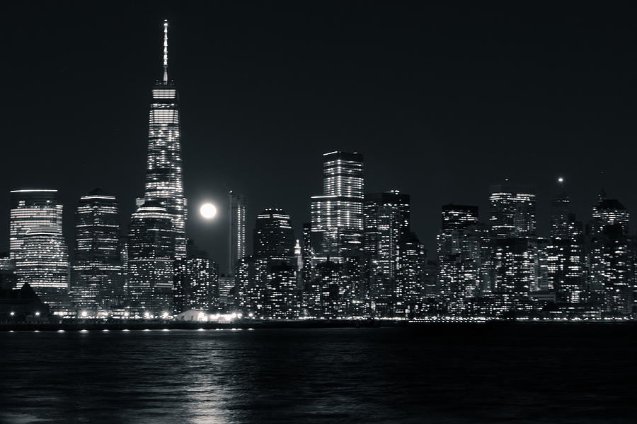 Moonrise over Manhattan Photograph by SAURAVphoto Online Store