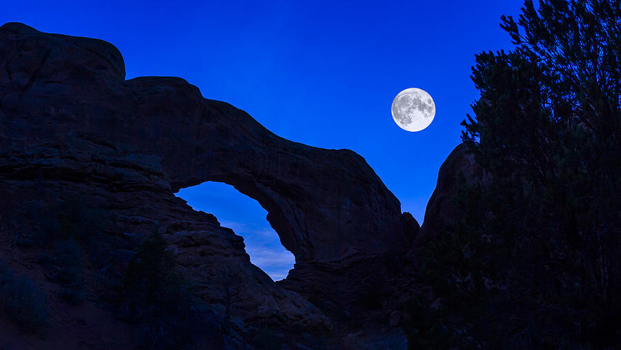 Moonrise Over North Window Arch Photograph by Jeff Burton - Fine Art ...