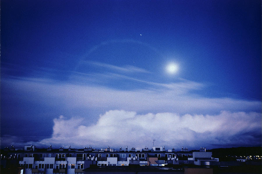 Moonrise Over Nova Harfa Photograph