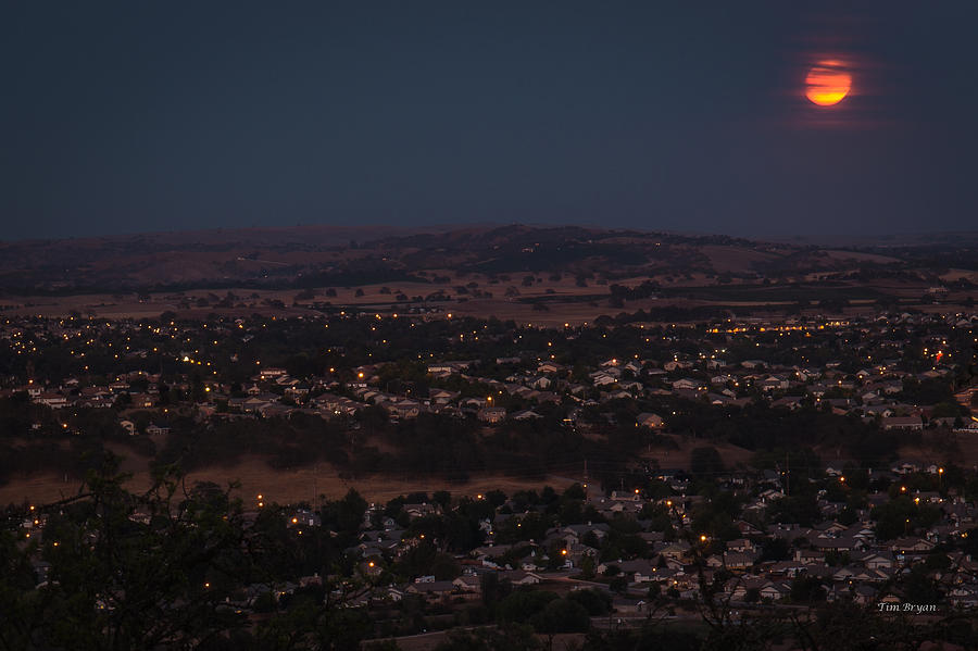 Landscape Photograph - Moonrise over Paso by Tim Bryan