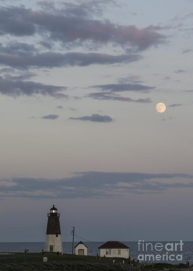 Moonrise Over Point Judith Photograph by Lili Feinstein