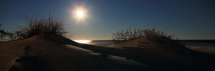 Beach Photograph - Moonrise Over the Dunes by JC Findley