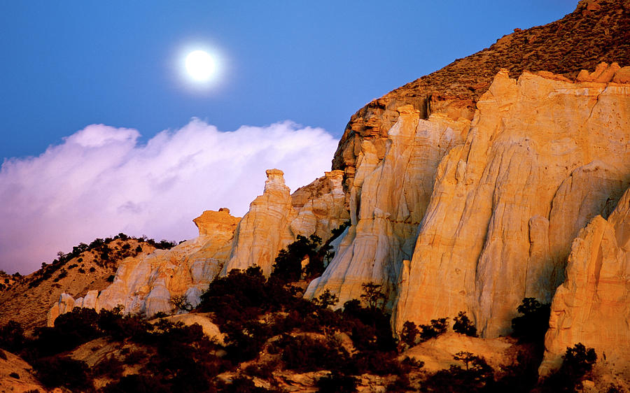 Moonrise over the Kaiparowits  Photograph by Ed Riche
