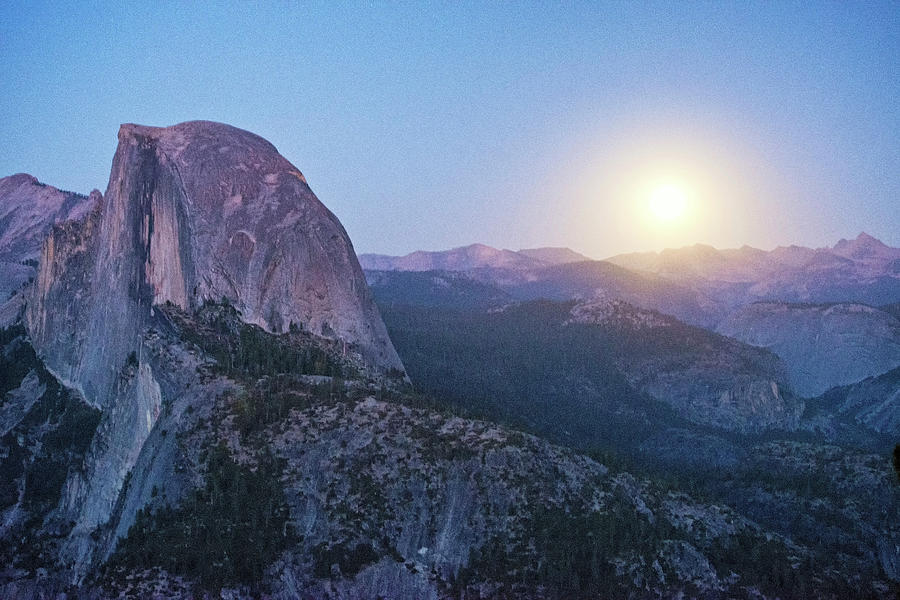 Moonrise Yosemite National Park Photograph by Mysticeyestudios