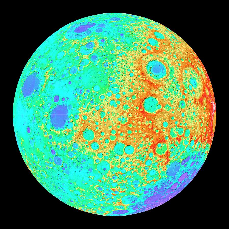 Moon's 120-degree Hemisphere Photograph by Nasa/gsfc/dlr/asu/science ...