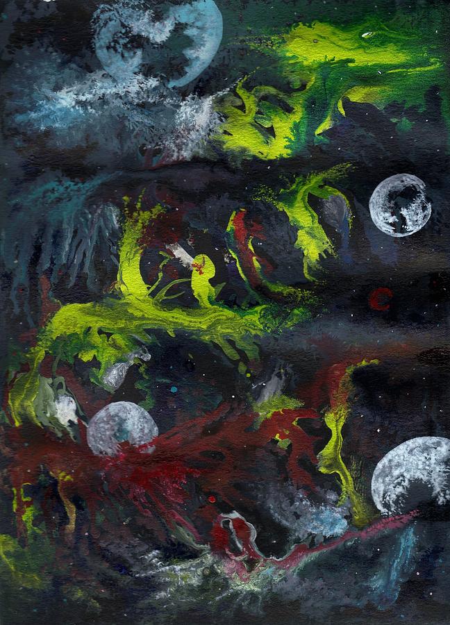 Moons of Madness Painting by David Neace