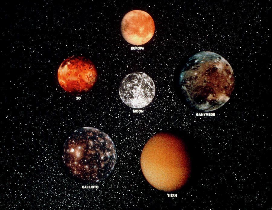 Moons Of The Solar System Photograph by Nasa/science Photo Library