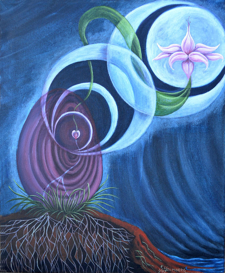 Lily Painting - Moonseed by Kristen Holmberg Paradiso