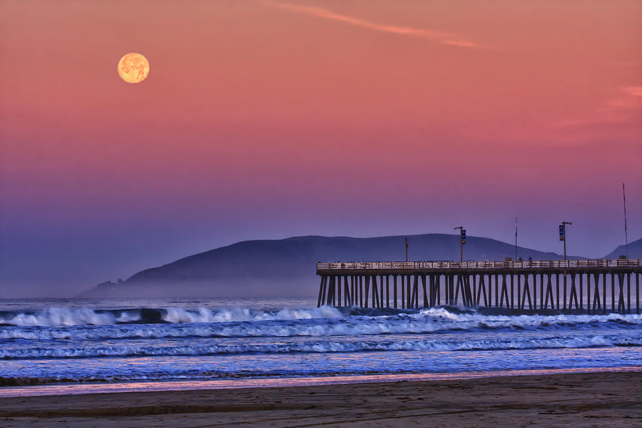 Moonset Photograph by Beth Sargent