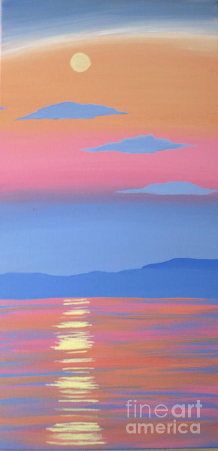 Sunset Painting - Moonshadow by Melissa F Kaelin
