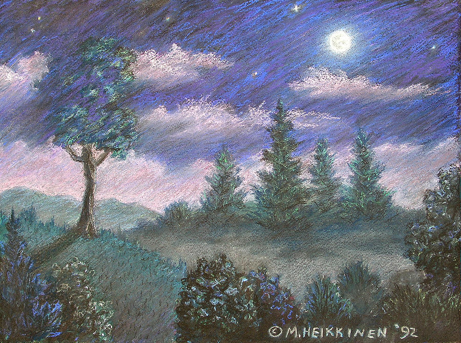 Tree Pastel - Moonshadow by Michael Heikkinen