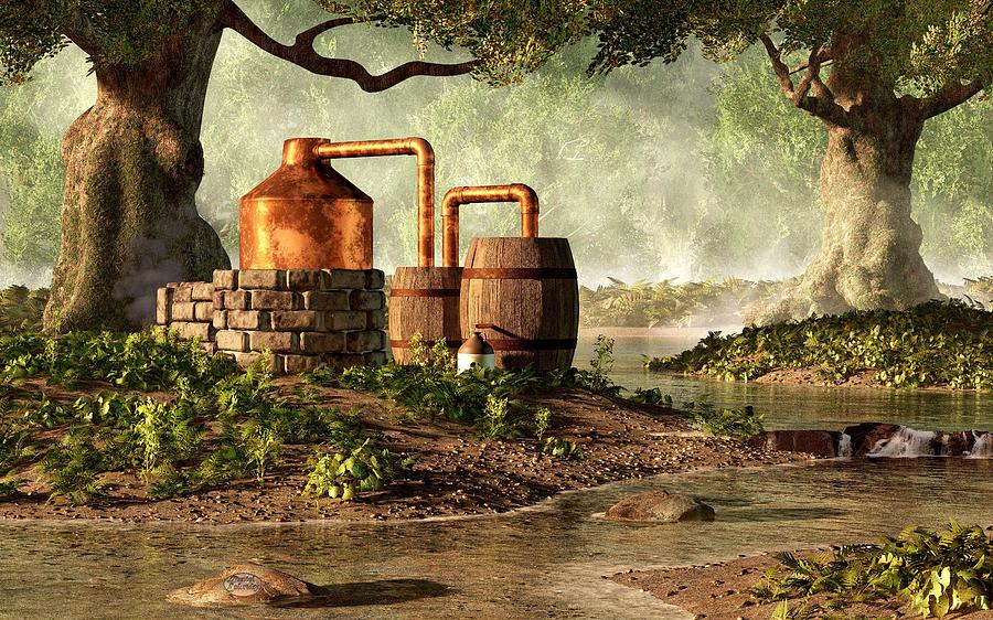 Swamp Moonshine Still Digital Art by Daniel Eskridge - Pixels