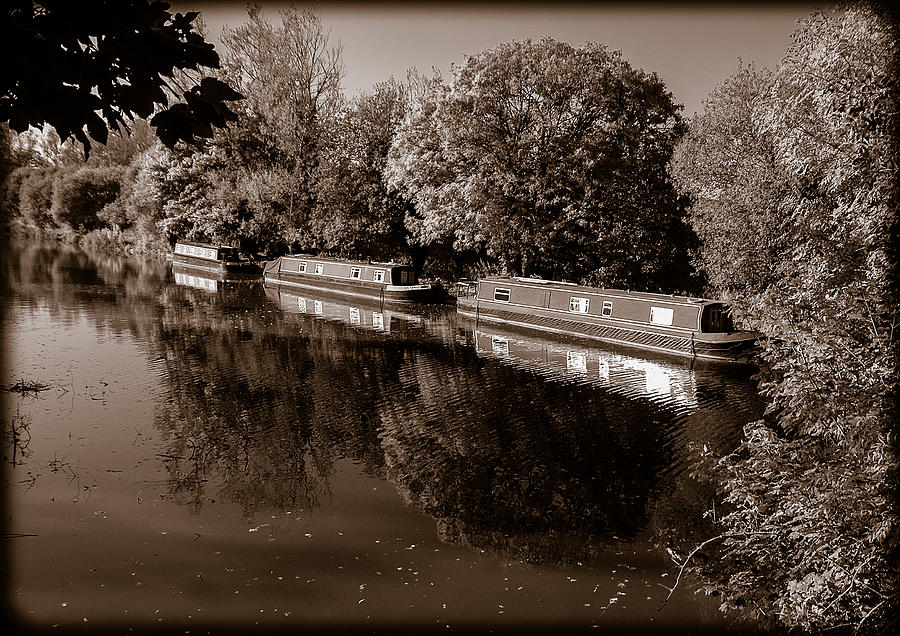 Moored Canal Boats Photograph by Mark Llewellyn