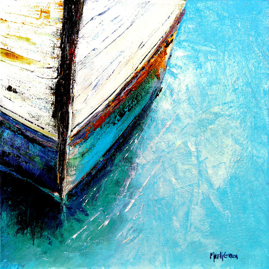 Moored Painting by Marti Green