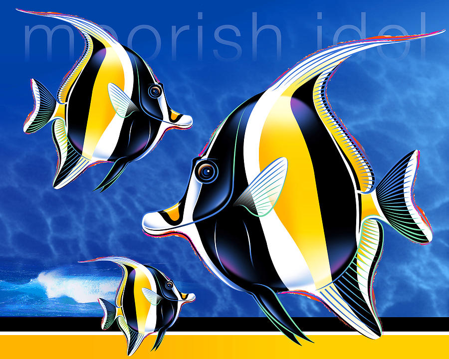 Moorish Idol Digital Art by Michael Monaghan | Fine Art America