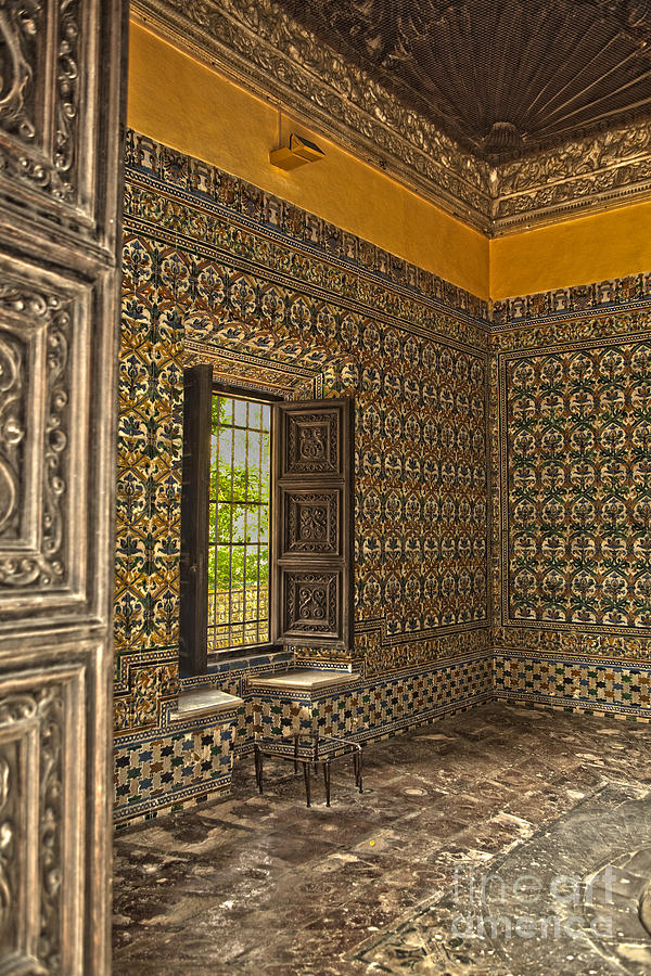 Moorish room inside the Alcazar Reales Digital Art by Patricia Hofmeester