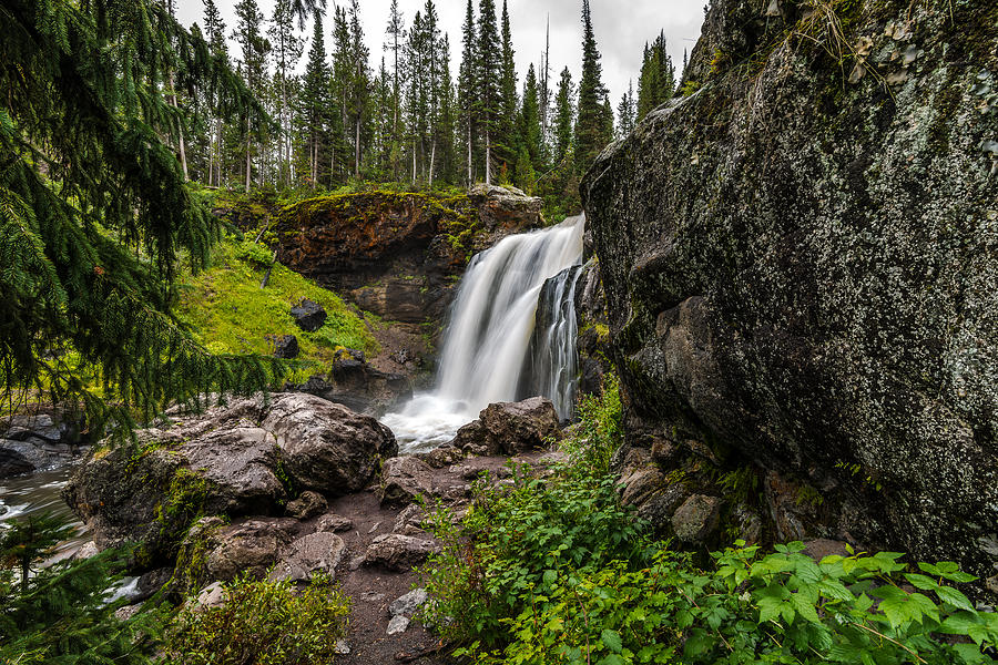 Moose Falls In Summer Rain Photograph by Yeates Photography