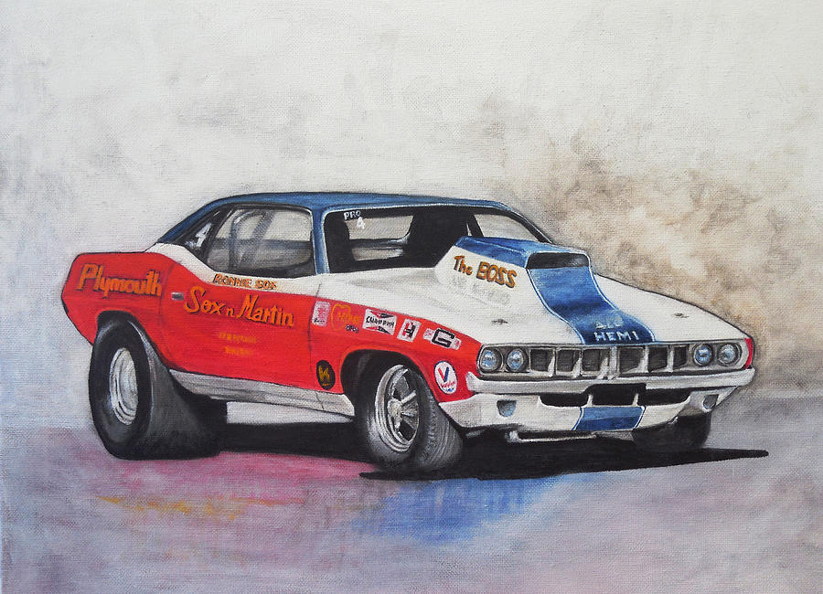 Racing Painting - Mopar Muscle by William Walts