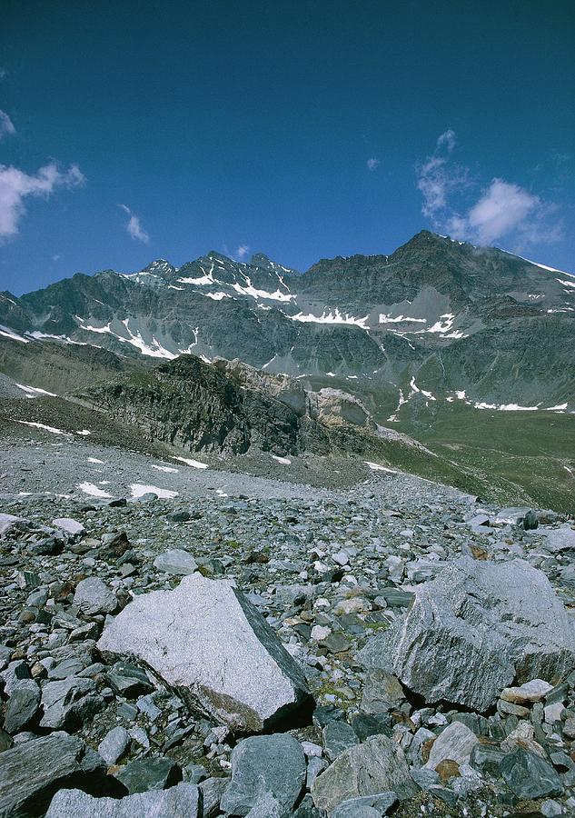 Moraine Deposit 3000 Metres Up In Gran Paradiso Photograph by Martin ...