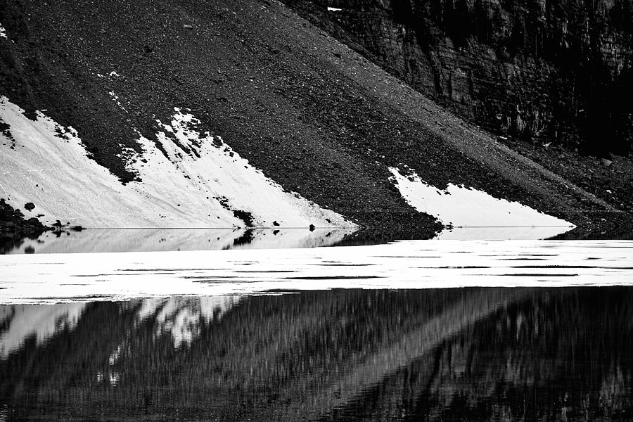 Moraine Lake Abstract - Black And White #2 Photograph by Stuart Litoff