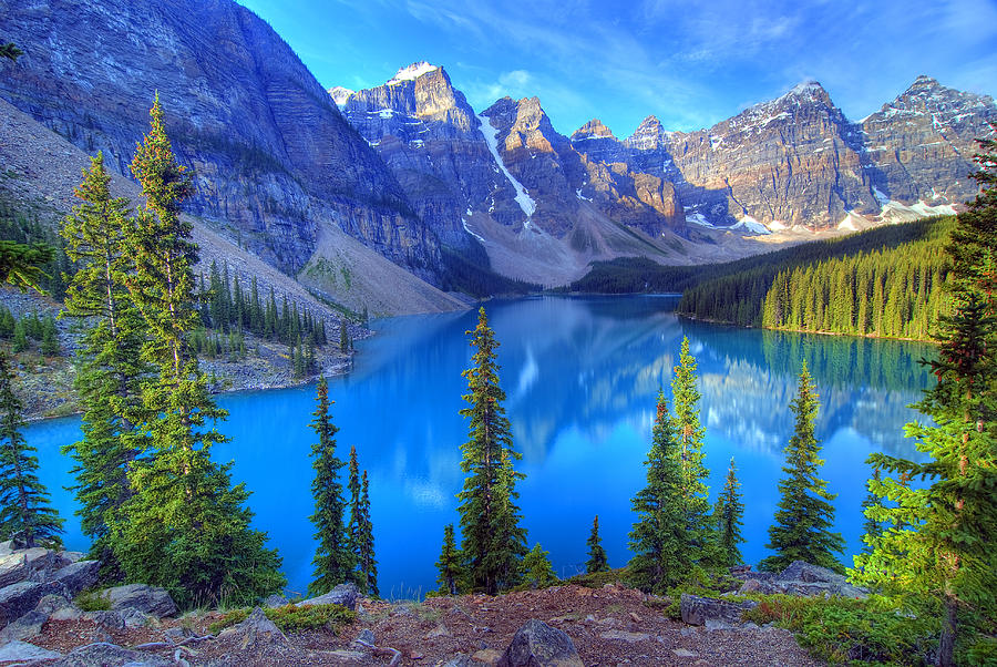 Moraine Lake and Valley of the Ten Peaks Photograph by Ilin Wu - Fine ...