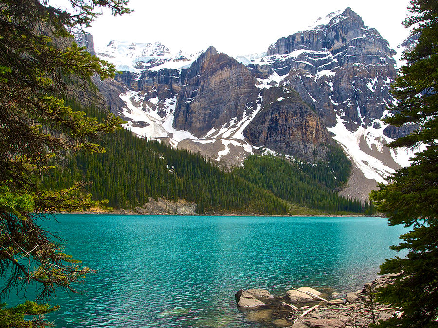 Moraine Lake from Shoreline Trail in Banff NP-AB Photograph by Ruth Hager