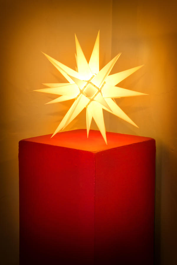 Christmas Photograph - Moravian Star by Carolyn Derstine