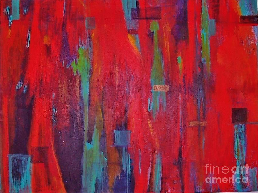 Abstract Painting - More At the MESSENGERS CONVENTION by Saundra Hough